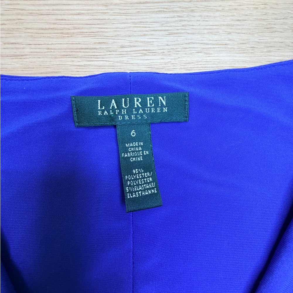 Ralph Lauren Royal Blue 3/4 Sleeve Dress - Picture 3 of 4